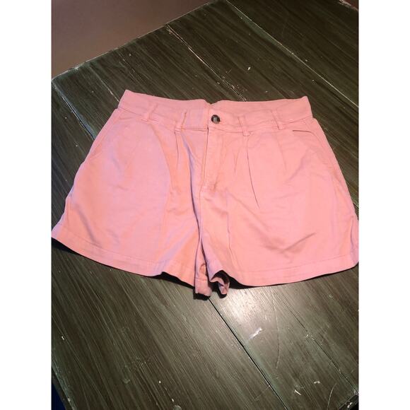 Free People NWOT Women's High Waisted Pink Cotton Blend Shorts Size 10 - Picture 1 of 4
